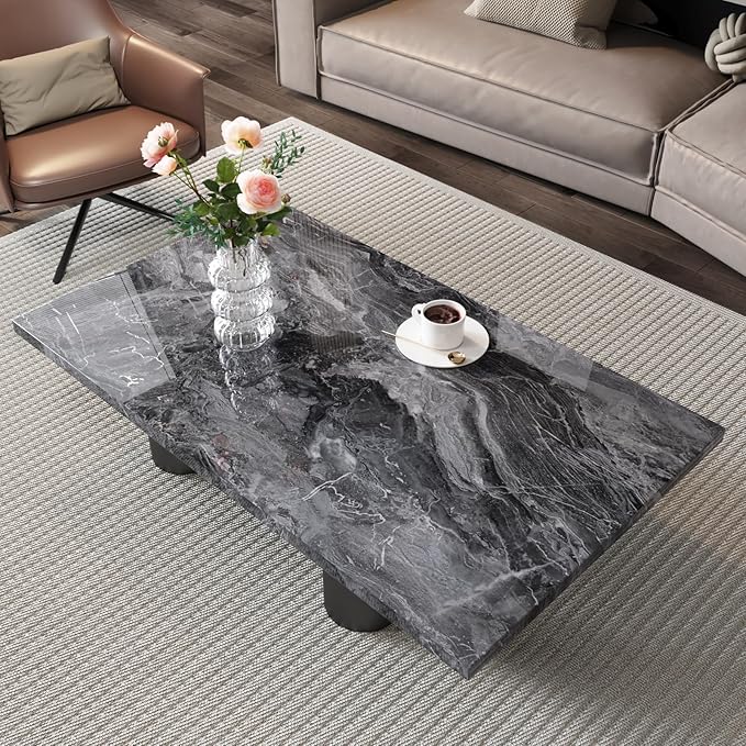 CRE8TIVE 12"x80" Glossy Dark Grey Silver Marble Contact Paper - Image 3