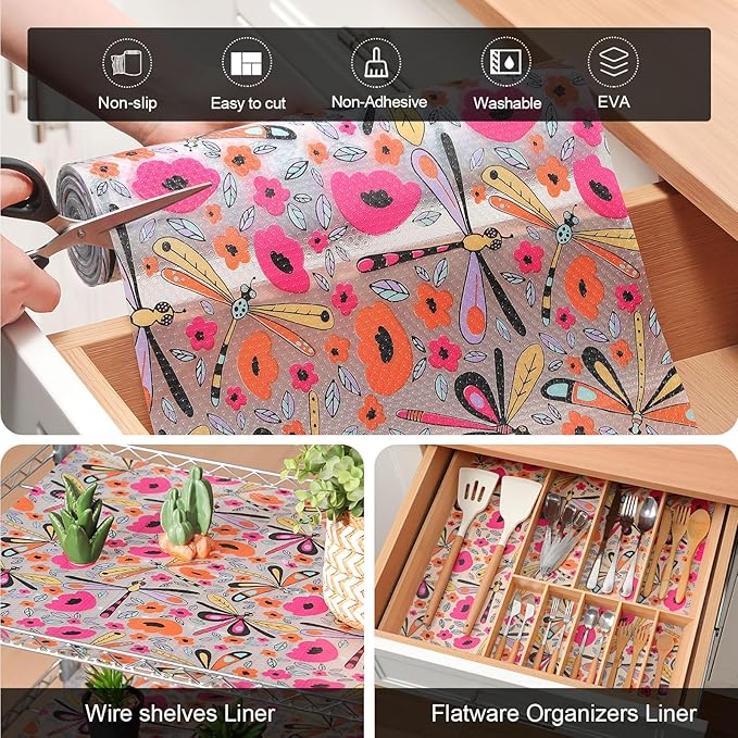 Cooyes Shelf Liner – Non-Slip Cabinet & Drawer Liner - Image 6