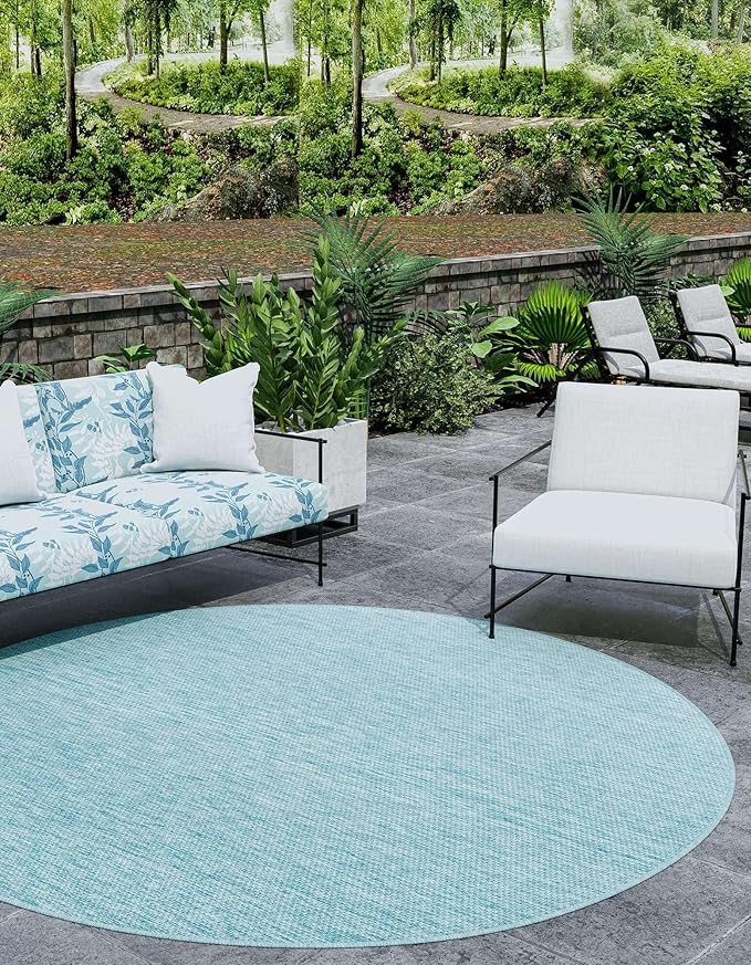 Unique Loom Collection Casual Transitional Solid Heathered Indoor/Outdoor - Image 4