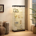 Yoluckea 4 Shelves Glass Display Cabinet by Yoluckea