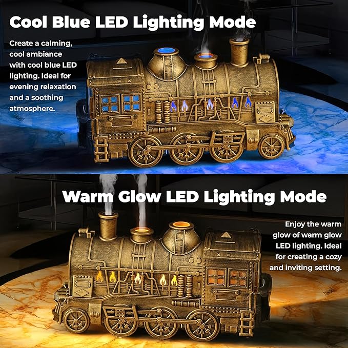 OMEO Gold Small Train Aromatherapy Humidifier & Essential Oil Diffuser - Image 3