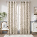 jinchan Floral Linen Curtains for Living Room 84 Inch Length Butterfly Curtain by JINCHAN