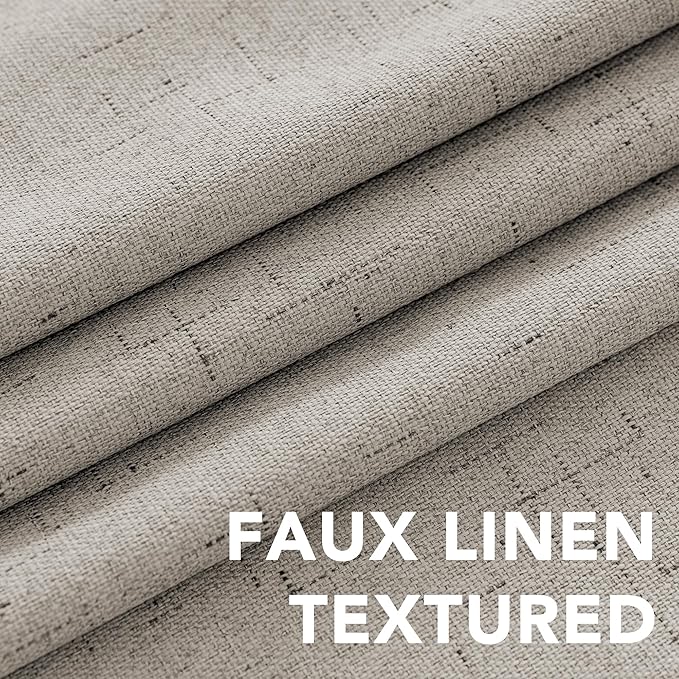 H.VERSAILTEX Blackout Drapes Linen Blackout Curtains 84 inch Length 2 Panels Set - Image 4