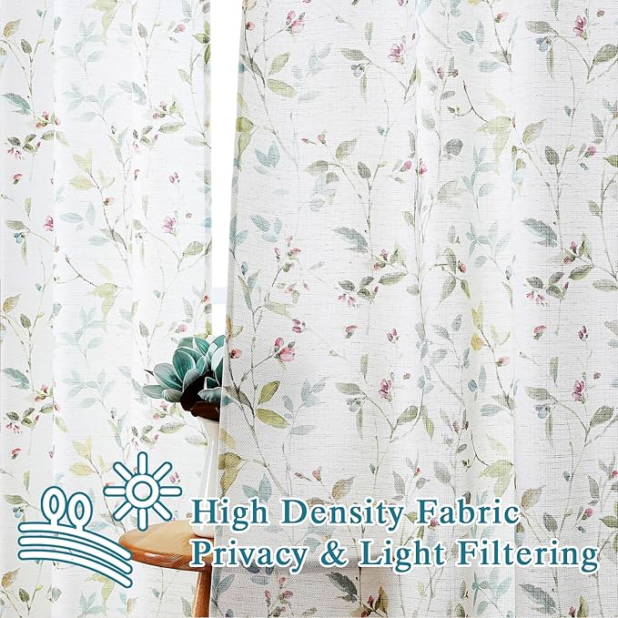Chyhomenyc Roman Linen Blend Curtains 45 Inch Length 2 Panels, Light Filtering - Image 6