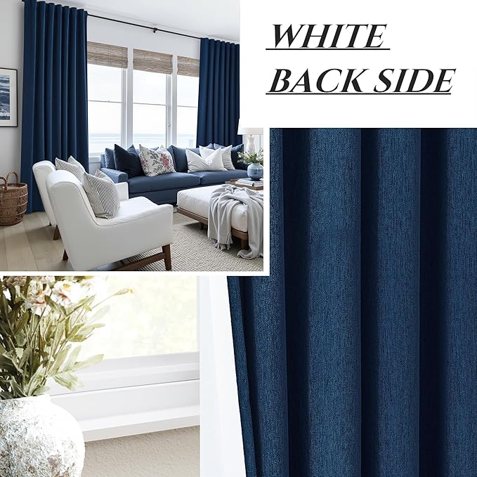Navy Blue Blackout Curtains 90 Inch Length - Image 7