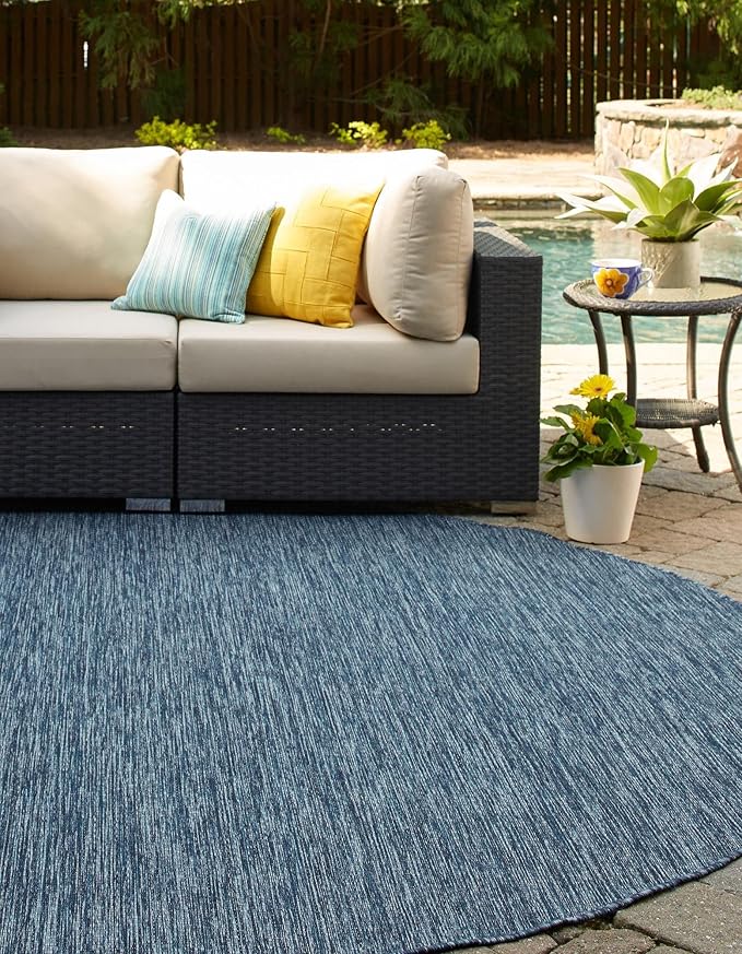 Unique Loom Collection Casual Transitional Solid Heathered Indoor/Outdoor - Image 4