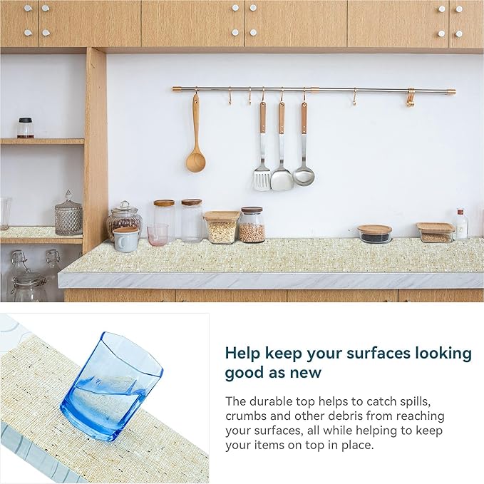 12" W x 120" L Non Adhesive Shelf Liner Kitchen Drawer Liner Pantry Liner - Image 6