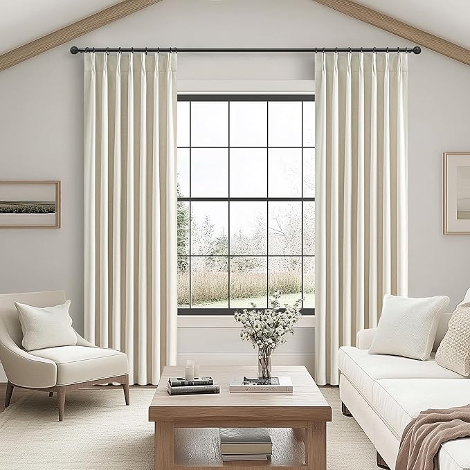 Cream Linen Curtains 120 Inches Long - Image 6