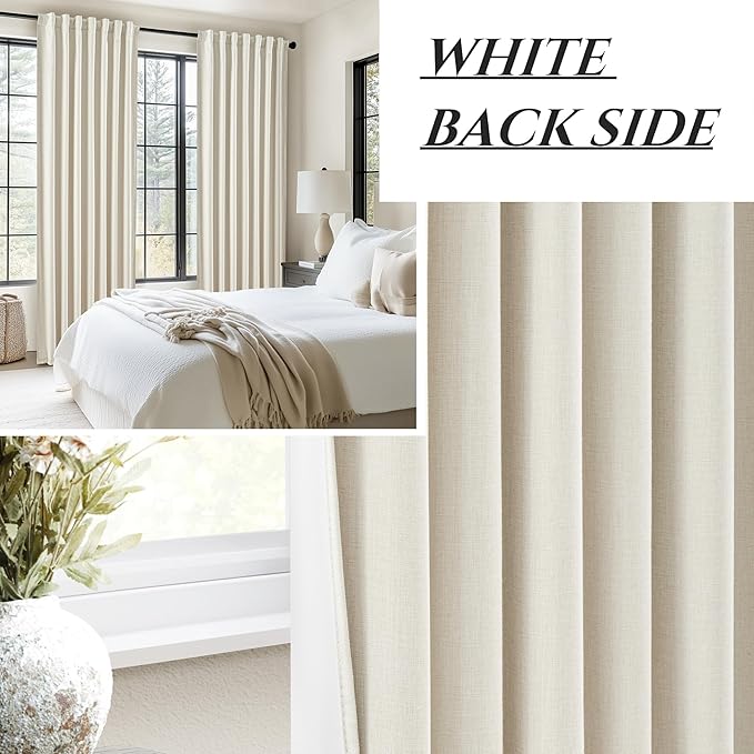 Warm Cream Short Length Blackout Curtains - Image 7