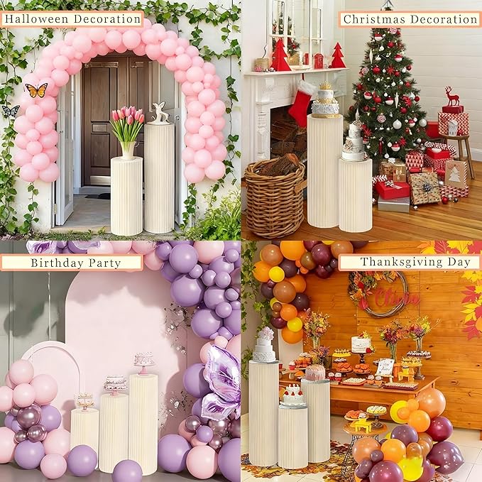 Cylinder Stands for Party Roman Pillar Stand Flower Cake Pedestal Stands for - Image 3