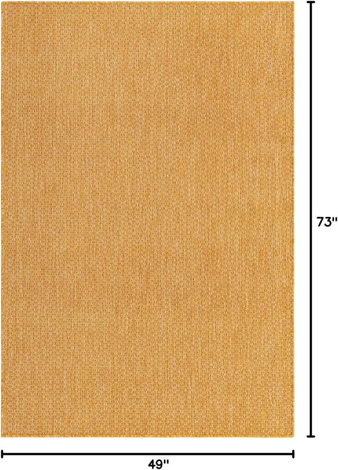 Unique Loom Collection Casual Transitional Solid Heathered Indoor/Outdoor - Image 2