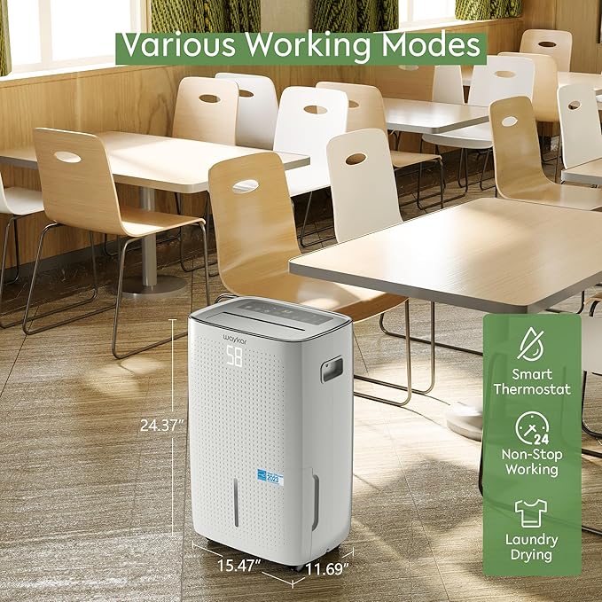 Waykar 150 Pints 7, 500 Sq. Ft Energy Star Dehumidifier - Image 3