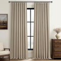Extra Long Custom 100 Inch Curtains, 100% Blackout Curtains by QJMYDECO