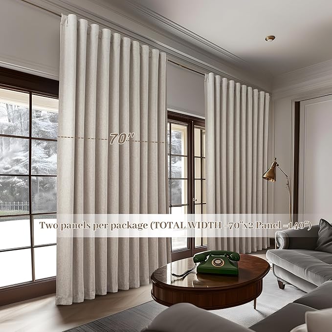 Extra Wide 70 Inch Blackout Curtains 96 Inches Long - Image 7