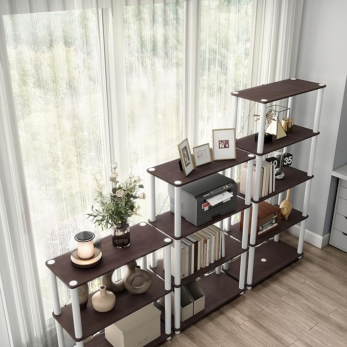 Homes: Inside + Out Apexa Modern 4-Tier Wide Shelving Units, Collectibles - Image 14