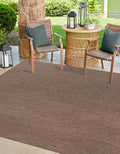 Unique Loom Collection Casual Transitional Solid Heathered Indoor/Outdoor by UniqueLoom