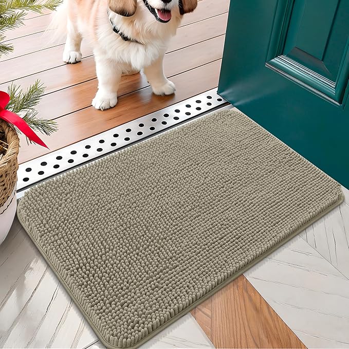 OLANLY Dog Door Mat for Muddy Paws 30x17, Absorbs Moisture and Dirt, Absorbent by OLANLY