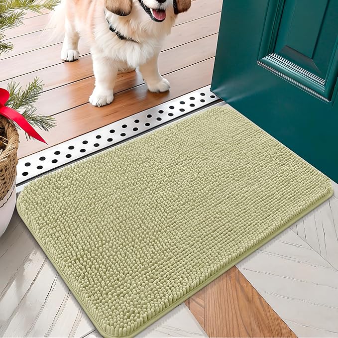 OLANLY Dog Door Mat for Muddy Paws 24x16, Absorbs Moisture and Dirt, Absorbent by OLANLY