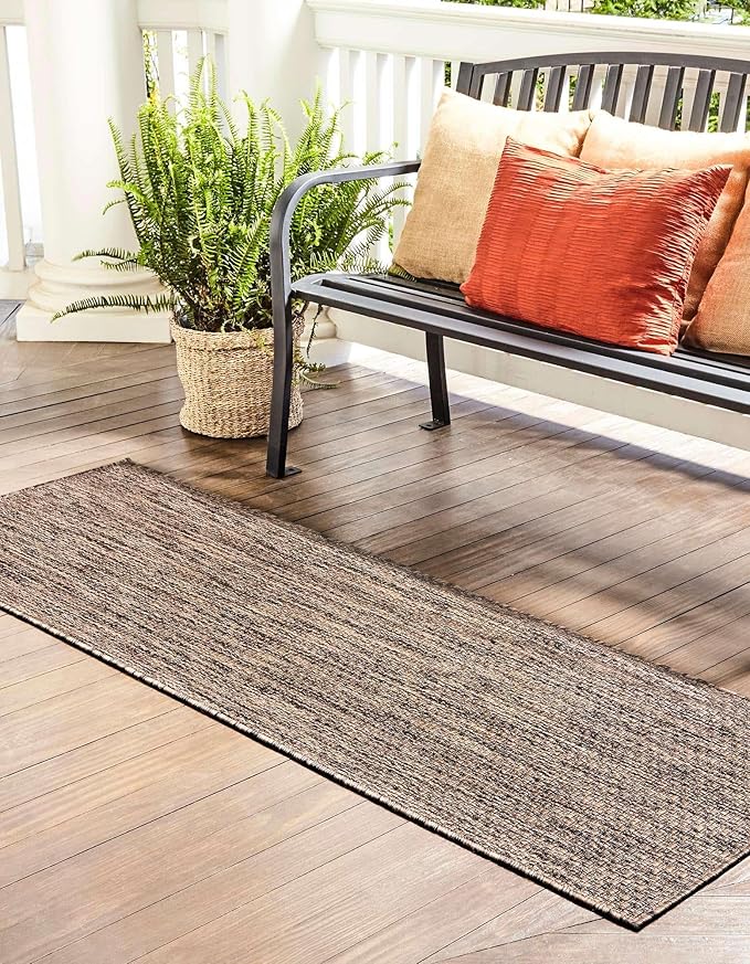 Unique Loom Outdoor Solid Collection Area Rug - Image 4