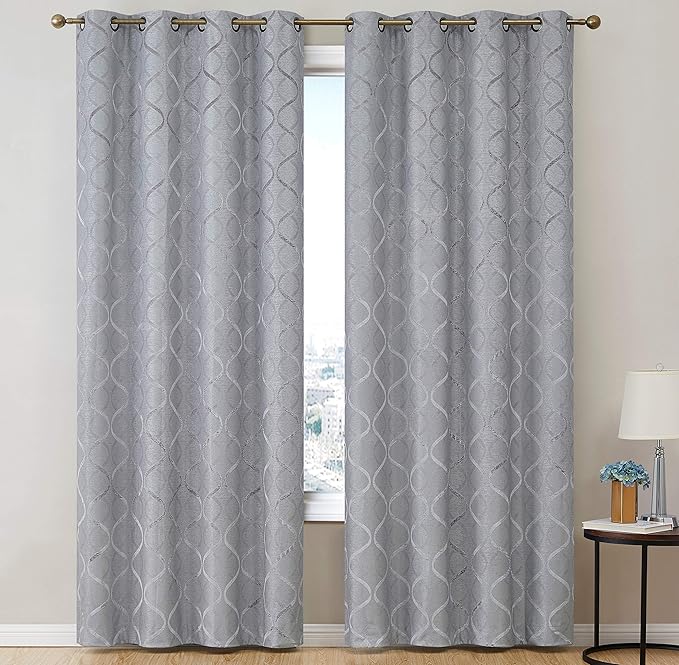 HLC.ME Versailles Lattice Flocked 100% Complete Blackout Thermal Insulated - Image 2