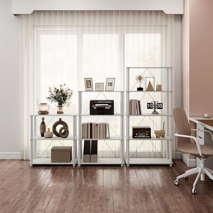 Homes: Inside + Out Apexa Modern 3-Tier Wide Shelving Units, Collectibles - Image 13