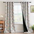 H.VERSAILTEX 100% Blackout Floral Vintage Curtains 96 inch Length 2 Panels by HVERSAILTEX