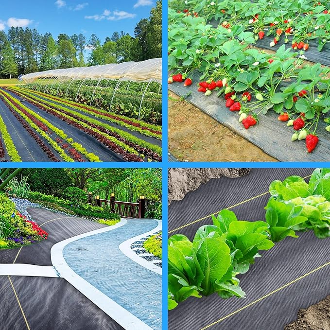 3ft x50ft Pro Black Weed Barrier, 6oz Premium Landscape Fabric-Heavy Duty Woven - Image 7