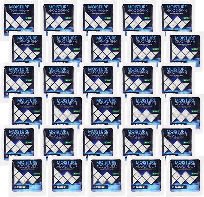 Moisture Absorber Sachets Activated Charcoal 1.4 oz/40g by Zarpax