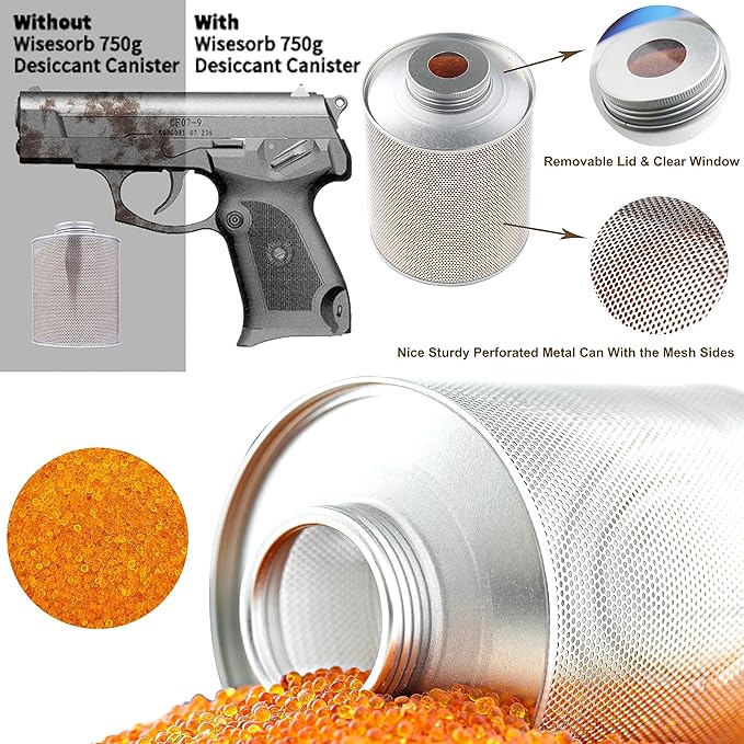 750 Grams 16 Pack Gun Safe Dehumidifier, Reusable Canister Desiccant - Image 2