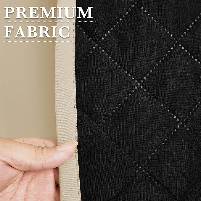 RYB HOME Outdoor Thermal Insulated Fade-Resistant Blackout Curtains 96 inches - Image 7
