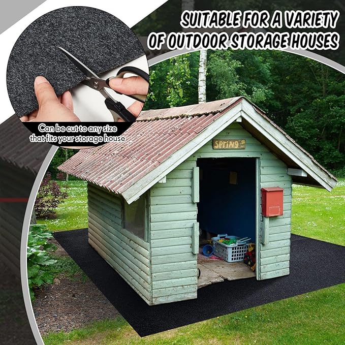Haull Outdoor Storage Shed Floor Mat Waterproof Outdoor Carport Mat Thickened - Image 5