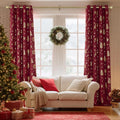 NICETOWN 2 Panels Christmas Red Curtains 42 x 84 Inch, Xmas Home Decor by NICETOWN