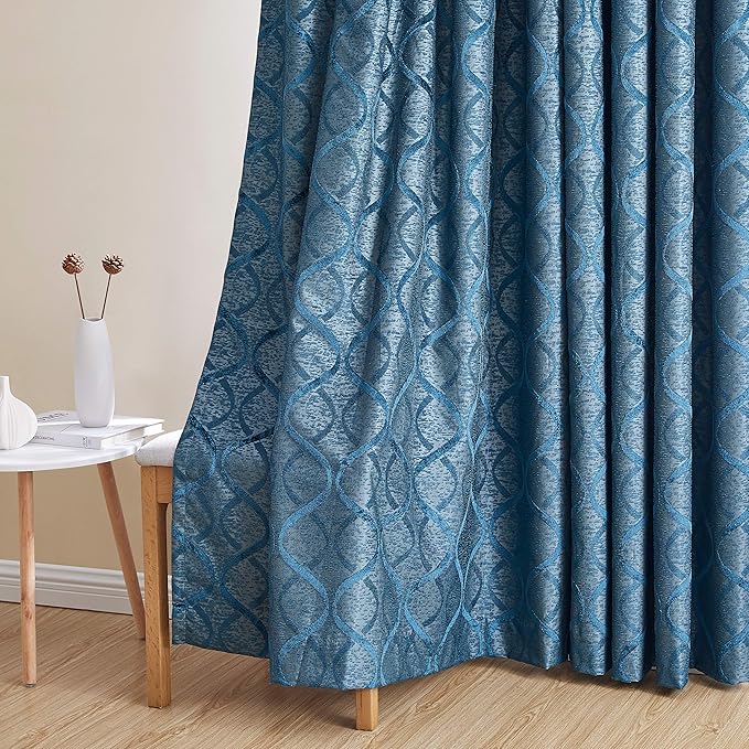 HLC.ME Versailles Lattice Flocked 100% Complete Blackout Thermal Insulated - Image 5