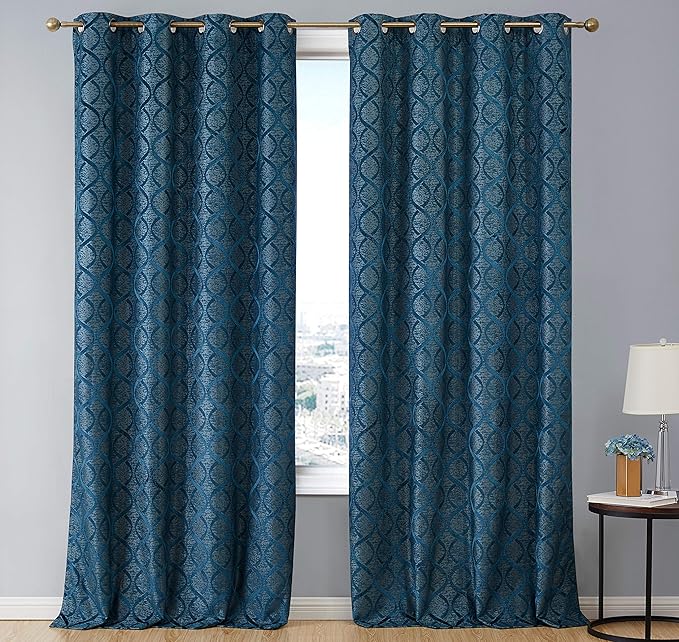 HLC.ME Versailles Lattice Flocked 100% Complete Blackout Thermal Insulated - Image 2
