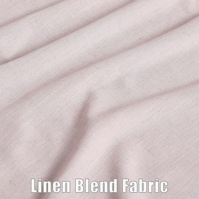Kayne Studio Soft Pink Pinch Pleated Full Blackout Curtains 90 Inch, Linen - Image 5