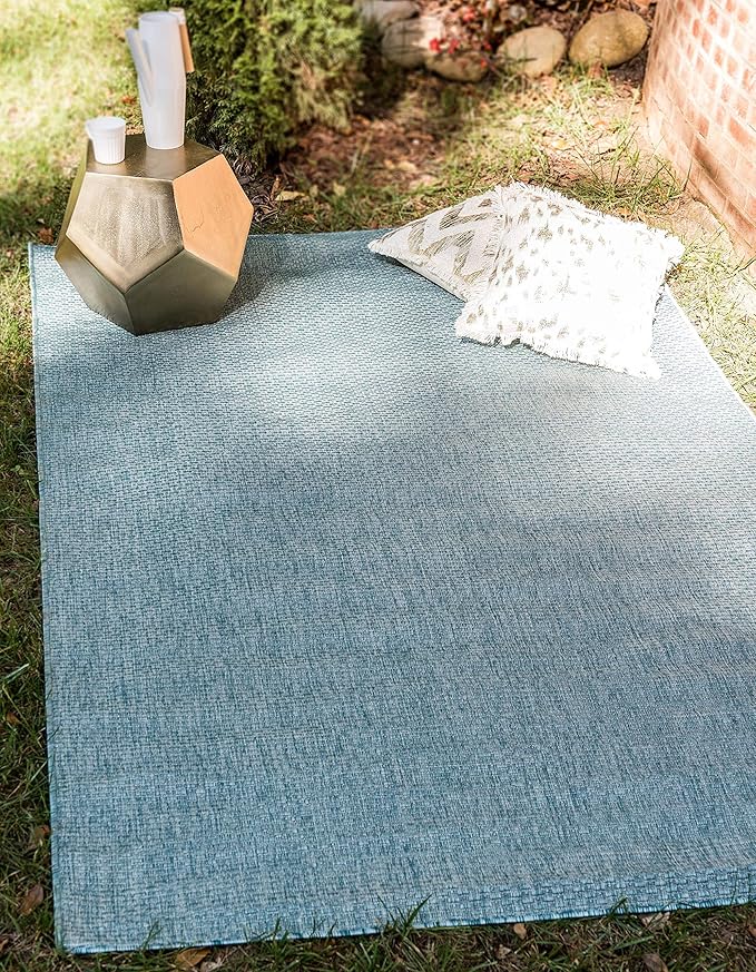 Unique Loom Collection Casual Transitional Solid Heathered Indoor/Outdoor - Image 2