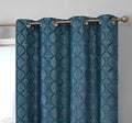 HLC.ME Versailles Lattice Flocked 100% Complete Blackout Thermal Insulated by HomeLinenCollections