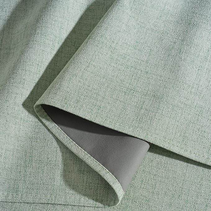 RYB HOME Sage Green 100% Blackout Curtains 84 inches Long, Thermal Insulated - Image 4