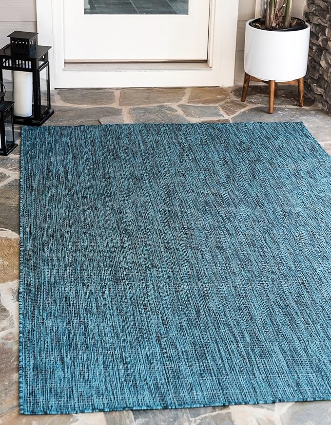 Unique Loom Collection Casual Transitional Solid Heathered Indoor/Outdoor by UniqueLoom