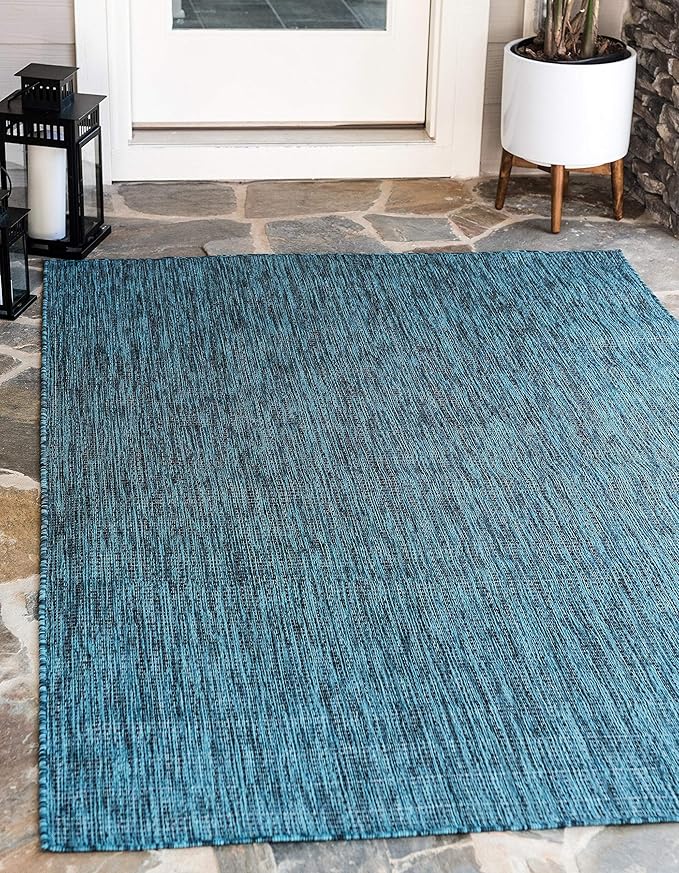 Unique Loom Collection Casual Transitional Solid Heathered Indoor/Outdoor - Image 4