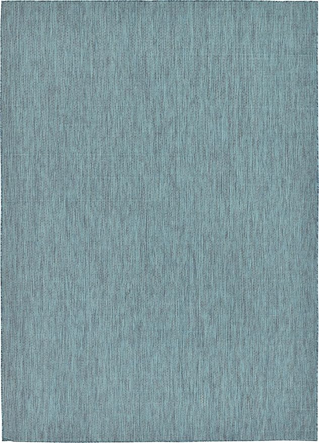 Unique Loom Collection Casual Transitional Solid Heathered Indoor/Outdoor - Image 3