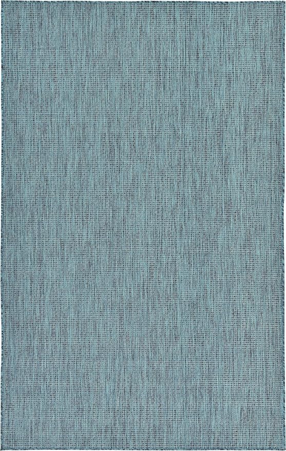 Unique Loom Collection Casual Transitional Solid Heathered Indoor/Outdoor - Image 3