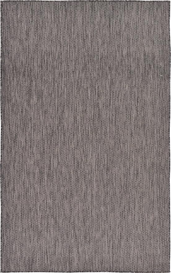 Unique Loom Collection Casual Transitional Solid Heathered Indoor/Outdoor - Image 3