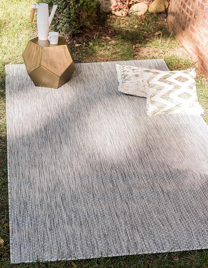Unique Loom Collection Casual Transitional Solid Heathered Indoor/Outdoor - Image 2