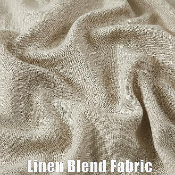Kayne Studio Sand Pinch Pleated Full Blackout Curtains 102 Inch, Linen Blend - Image 5