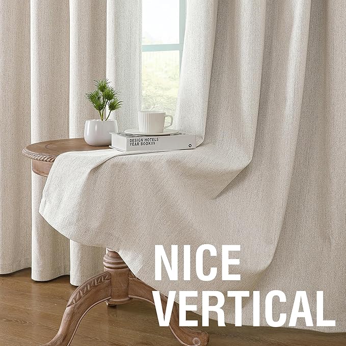 H.VERSAILTEX 100% Blackout Curtains Linen Textured Chenille Curtains Thermal - Image 6