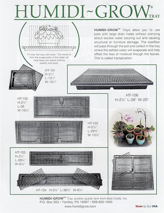 HT-101 Humidity Tray Black 10.5" x 13.5" x 2.25" - Image 5