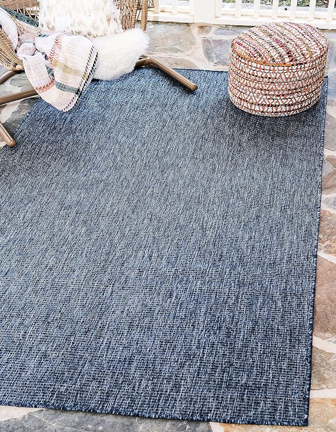 Unique Loom Collection Casual Transitional Solid Heathered Indoor/Outdoor - Image 2